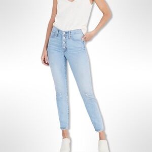 Madewell 9” High-Rise Skinny Jeans Button Fly Light Wash Size 26